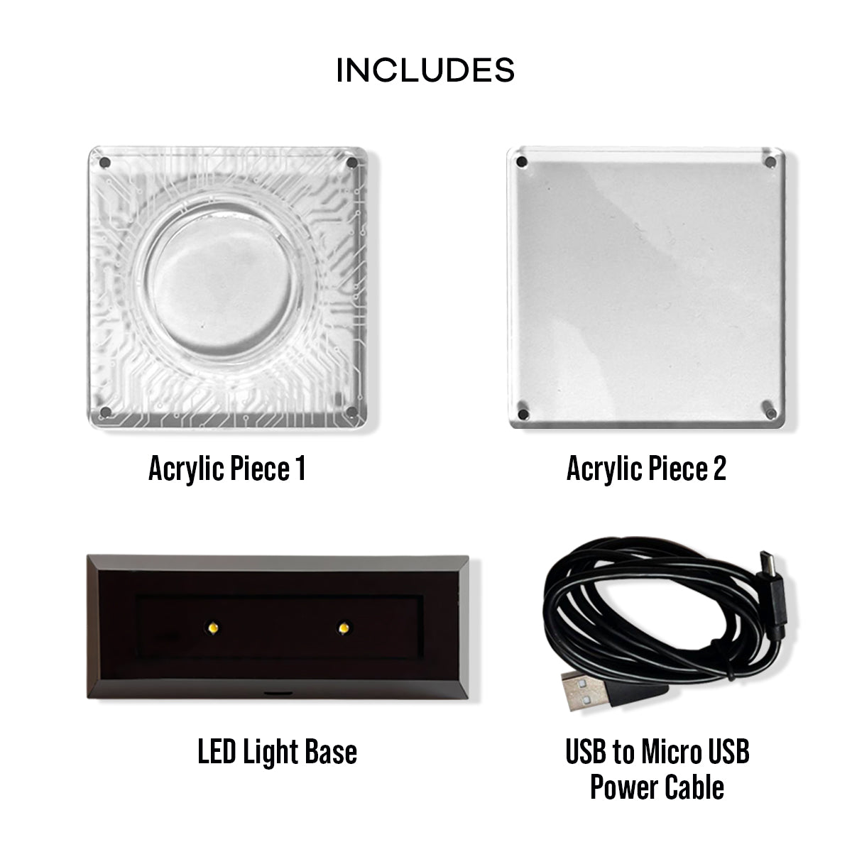 LED Acrylic Galaxy Coin Display