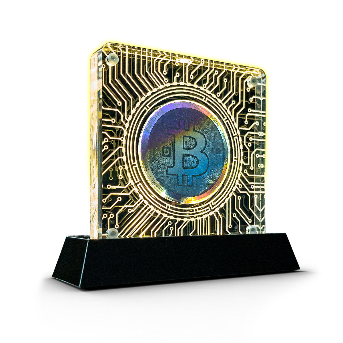LED Acrylic Galaxy Coin Display