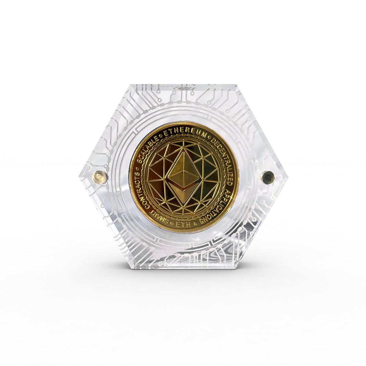 Cryptochips | Acrylic Crypto Display Physical Crypto Coin. Collectable cryptocurrency merch you can hodl