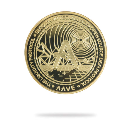 Cryptochips | AAVE Physical Crypto Coin. Collectable cryptocurrency merch you can hodl