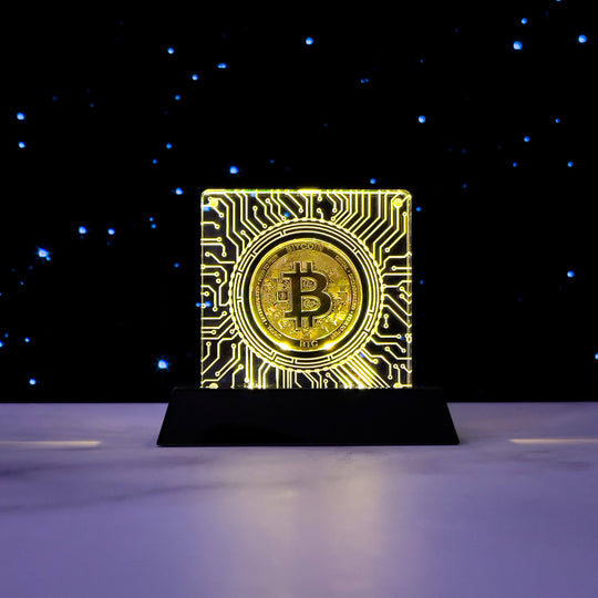 Cryptochips | LED Acrylic Coin Display Physical Crypto Coin. Collectable cryptocurrency merch you can hodl